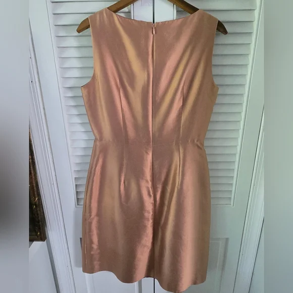 Silk Blend Sheath Dress Sienna Pink Lafayette 148 - Picture 7 of 8